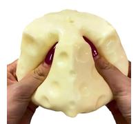 Cheese Squish-y, Big Cheese Shapeable Ball, Soft and Calming Texture For Relaxation, Sensory Squeeze C Heese Cube, Stress Relief Aid For Students Adults Home School and Travel,10×10×10cm