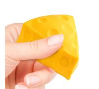Cheese Squishy - Juguete sensorial Blando con Forma de Cubo de azúcar y Queso Amarillo, Bola antiestrés Cerebral Gigante, Suave y de Rebote Lento | Food Finger Fidget Stress Toy es un Juego sensorial