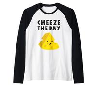 Cheese The Day Funny Cheese Camiseta Manga Raglan