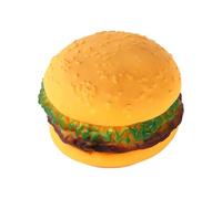 Cheeseburger Dog Toy - Realistic Sounding Vinyl Hamburgers, Soft Bite Resistant Teeth Cleaning Tools, Squeaky Training Interactive Playthings, Stress Relief Comfort Gears - For Dogs Pets Cats