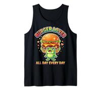 Cheeseburger Frog Burger Lover Funny Fast Food Lover Hombres Camiseta sin Mangas
