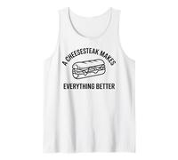 Cheesesteak Hace Que Todo Sea Mejor sándwich de Delicatessen Camiseta sin Mangas