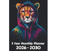 Cheetah 5 Year Monthly Planner: Large 60 Month Sunday to Saturday Calendar | Gift For People Who Love Safari Animals, Cat Lovers | Ideal for ... and Busy Individuals | 8.5 x 11 Inches | v1