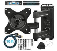 Cheetah ALAMB support mural TV pour téléviseurs de 12 à 24" jusqu'à VESA 100 et 18kgs, câble HDMI Twisted Veins 3m inclus