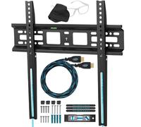 Cheetah APFMSB - Soporte de Pared para televisor de 20-55 Pulgadas (hasta VESA 400 y 52 kg), Incluye Cable HDMI de 3 m de Twisted Veins y un Nivel magnético con Burbuja de 3 y 15 cm