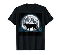 Cheetah Face Mujeres Cheetah Print Stuff Full Moon Cheetah Camiseta