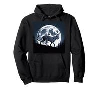 Cheetah Face Mujeres Cheetah Print Stuff Full Moon Cheetah Sudadera con Capucha
