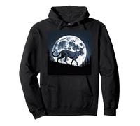 Cheetah Face Mujeres Cheetah Print Stuff Full Moon Cheetah Sudadera con Capucha