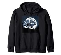 Cheetah Face Mujeres Cheetah Print Stuff Full Moon Cheetah Sudadera con Capucha
