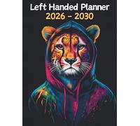 Cheetah Left Handed Planner: 5 Year Monthly | Large 60 Month Calendar | Gift For People Who Love Safari Animals, Cat Lovers | Ideal for Professionals, ... and Busy Individuals | 8.5 x 11 Inches | v1