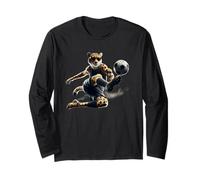 Cheetah Power Soccer Movimientos rápidos y Arte Deportivo dinámico Manga Larga