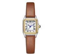 CHEETAH Reloj Analógico de Cuarzo Pequeño ara Mujer con Pulsera Vintage, Caja Rectangular, Esfera Romana, Reloj de Pulsera Digital Resistente al Agua para Mujeres y Niñas con Correa de Cuero