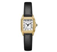 CHEETAH Reloj Analógico de Cuarzo Pequeño ara Mujer con Pulsera Vintage, Caja Rectangular, Esfera Romana, Reloj de Pulsera Digital Resistente al Agua para Mujeres y Niñas con Correa de Cuero