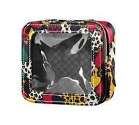 Cheetah Skin Print Texas Hold'em - Bolsa de maquillaje transparente - Neceser de aseo de piel para volar