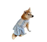 CheetahBoo Disfraz de perro Oktoberfest a cuadros azules, talla XXL, vestido de octubre alemán, disfraz de Halloween, talla L