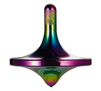 CHEETOP Peonza de acero inoxidable premium, exquisita, equilibrio perfecto, metal de alta calidad, juguete EDC para escritorio, peque o juguete a