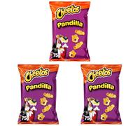 Cheetos Pandilla, Producto de Aperitivo, Snack sabor a Queso con forma de fantasmas, bolsa individual, 75gr (Paquete de 3)