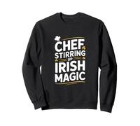Chef agitando el Día de San Patricio mágico irlandés Sudadera