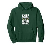 Chef agitando el Día de San Patricio mágico irlandés Sudadera con Capucha