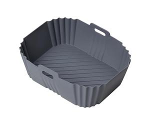 Chef Aid Forro para freidora de aire, 20,5 x 16 x 7 cm, forro de silicona reutilizable con base ranurada para flujo de aire, apto para lavavajillas, apto para horno hasta 230 °C, flexible y fácil de