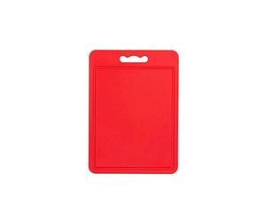 Chef Aid Tabla de cortar de plástico rojo, 35 x 25 cm, antideslizante, apta para lavavajillas