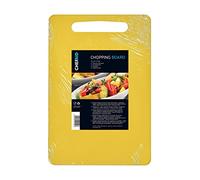 Chef Aid Tabla de cortar de polietileno amarillo, superficie antideslizante multiusos, fácil de limpiar y apta para lavavajillas con asa, 35 x 25 cm, otras opciones de color disponibles