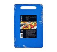Chef Aid Tabla de cortar de polietileno azul, superficie antideslizante multiusos, fácil de limpiar y apta para lavavajillas con asa, 35 x 25 cm, otras opciones de color disponibles