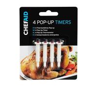 Chef Aid Temporizadores de asado emergentes, Usar con Aves de Corral, Ideal para Pavo de hasta 10 kg, Cada Paquete Incluye 4 temporizadores