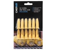 Chef Aid Corn COB Forks C.Aid MAZORCA Horquillas X12 E01062, Acero Inoxidable, Amarillo, Normal