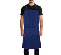 Chef Apron - Polyester, 27.56x31.5in Water Oil Resistant Bib Two-Pocket Design - Adjustable And Durable Protective Kitchen Apron, Cooking Aprons For Baking, Grilling, BBQ, Painting, Barber Work