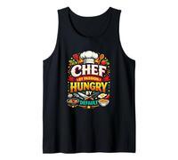 Chef by Passion Hungry by Default Funny Cooking Cook Food Camiseta sin Mangas