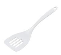 Chef Craft 19010 Basic - Espátula ranurada de melamina de plástico duro, color blanco