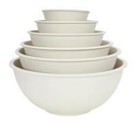 Chef Craft Eco Bamboo Fiber Mixing Bowl Set 6 Piece Set Natural