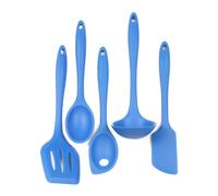 Chef Craft Premium Silicone Kitchen Tool and Utensil, 5 Piece Set, Blue