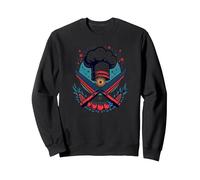 Chef de Estrellas Sudadera, Unisex para Adultos, Negro, S