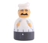 Chef Design Mechanical Timer - Reloj de 60 minutos, alarma manual Wind Up Alarm, Durable Cooking Gadget, Cute Egg Shaped Tool, Easy Use | Waterproof Kitchen Timer For Eggs Pasta Noodles Boiling Food