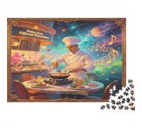 Chef Fantasía Cocinando Puzzle de 1000 Piezas Papel para Adultos Escena Cocina Espacio Mágico Puzzle para Toda la Familia Regalo Relajante 70x50cm/1000pcs