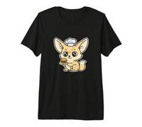 Chef Fennec Mini Hamburguesa Kawaii Camiseta Premium