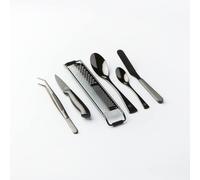 Chef Frank Haasnoot Kit de Emplatado Culinario Deluxe Negro | 6 Piezas de Herramientas de Emplatado | en Estuche | Pinzas de Emplatar Culinarias y Cucharas Quenelle | Kit de Gastronomía