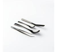 Chef Frank Haasnoot Kit de Emplatado Culinario Negro | 4 Piezas de Herramientas de Emplatado en Estuche | Pinzas de Emplatar Culinarias y Cucharas Quenelle | Kit de Gastronomía