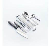 Chef Frank Haasnoot Kit de Emplatado | Set de Utensilios de Cocina | Negro | 7 accesorios de chef en estuche | Set de Cocina | Pinzas de Cocina y Cuchara para Quenelle | Pinzas para Pastelería