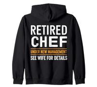 Chef jubilado bajo nueva administración ver esposa para detalles gracioso Sudadera con Capucha