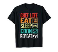 Chef Life Eat Cook Repeat Funny Cooking Chefs Lover Camiseta