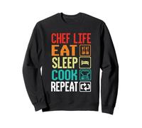 Chef Life Eat Cook Repeat Funny Cooking Chefs Lover Sudadera