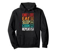 Chef Life Eat Cook Repeat Funny Cooking Chefs Lover Sudadera con Capucha