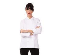 Chef obras Le Mans Chefs chaqueta de las mujeres b499-l, grande, color blanco