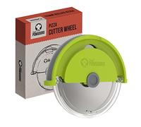 Chef Pomodoro Corta Pizza con Funda Protectora - Cortador Pizza 10 cm Fácil de Limpiar, Súper Afilado, Apto para Lavavajillas - Utensilios Cocina para Hacer Pizza de Acero Inoxidable (Verde Aguacate)