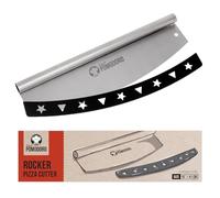 Chef Pomodoro Cortapizzas Rocker - Cortador Pizza Profesional de Acero Inoxidable con Funda - Cutter Basculante y Cortador de Masa - Accesorios Pizza para Cocina (40,5 c)