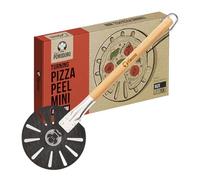 Chef Pomodoro Pala Pizza Horno Pequeña, Pala para Pizza 18 cm con Mango de Aluminio para Fácil Almacenamiento, Accesorios Cocina Hogar Gourmet para Hornear Pizzas y Pan Caseros