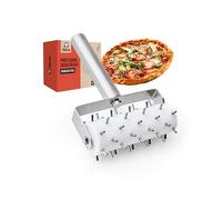 Chef Pomodoro rodillo de acero inoxidable para masa de pizza (21 x 14,5 cm, 7 mm)Herramienta esencial para galletas